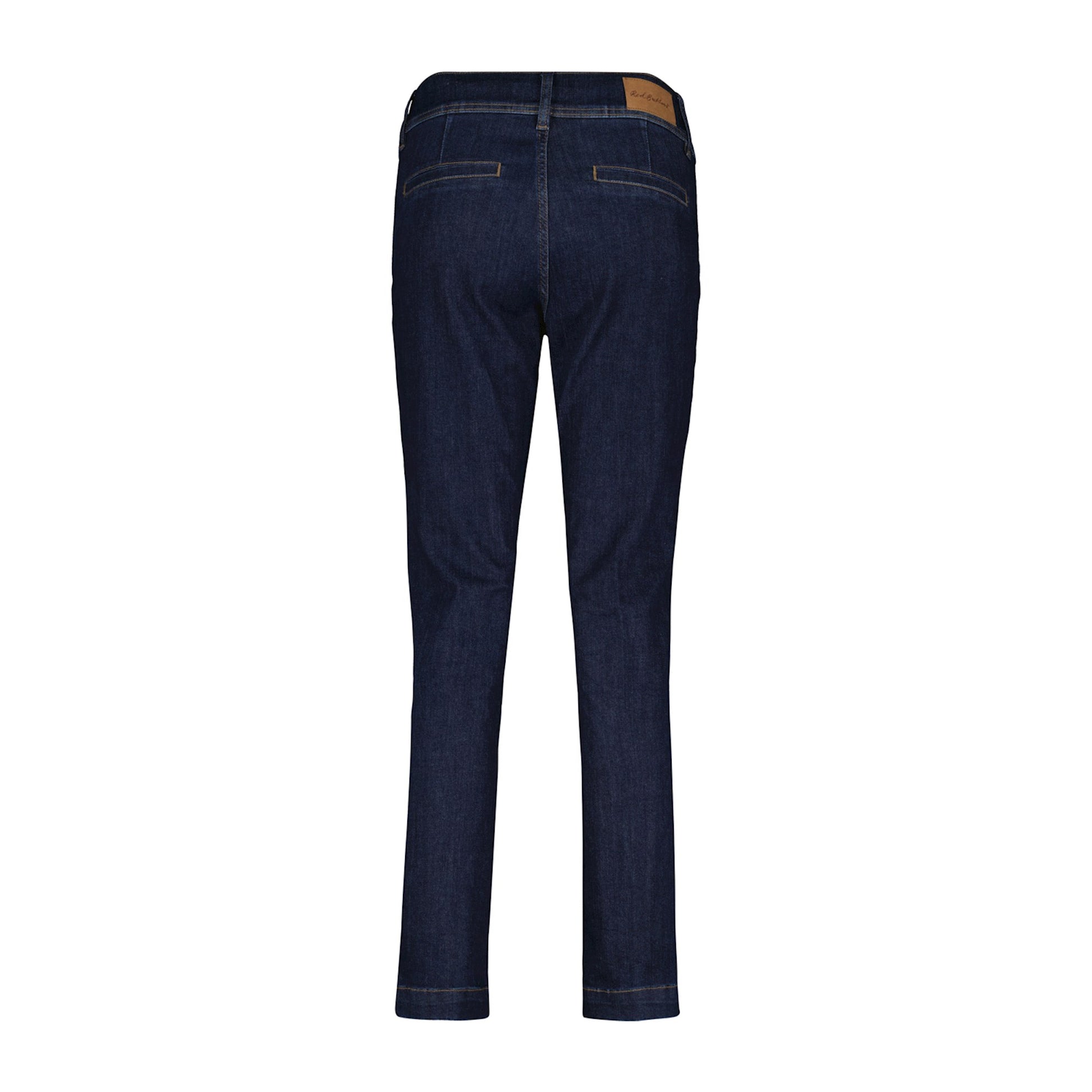 Conker Boutique Red Button Diana Dark Blue Jeans Back View