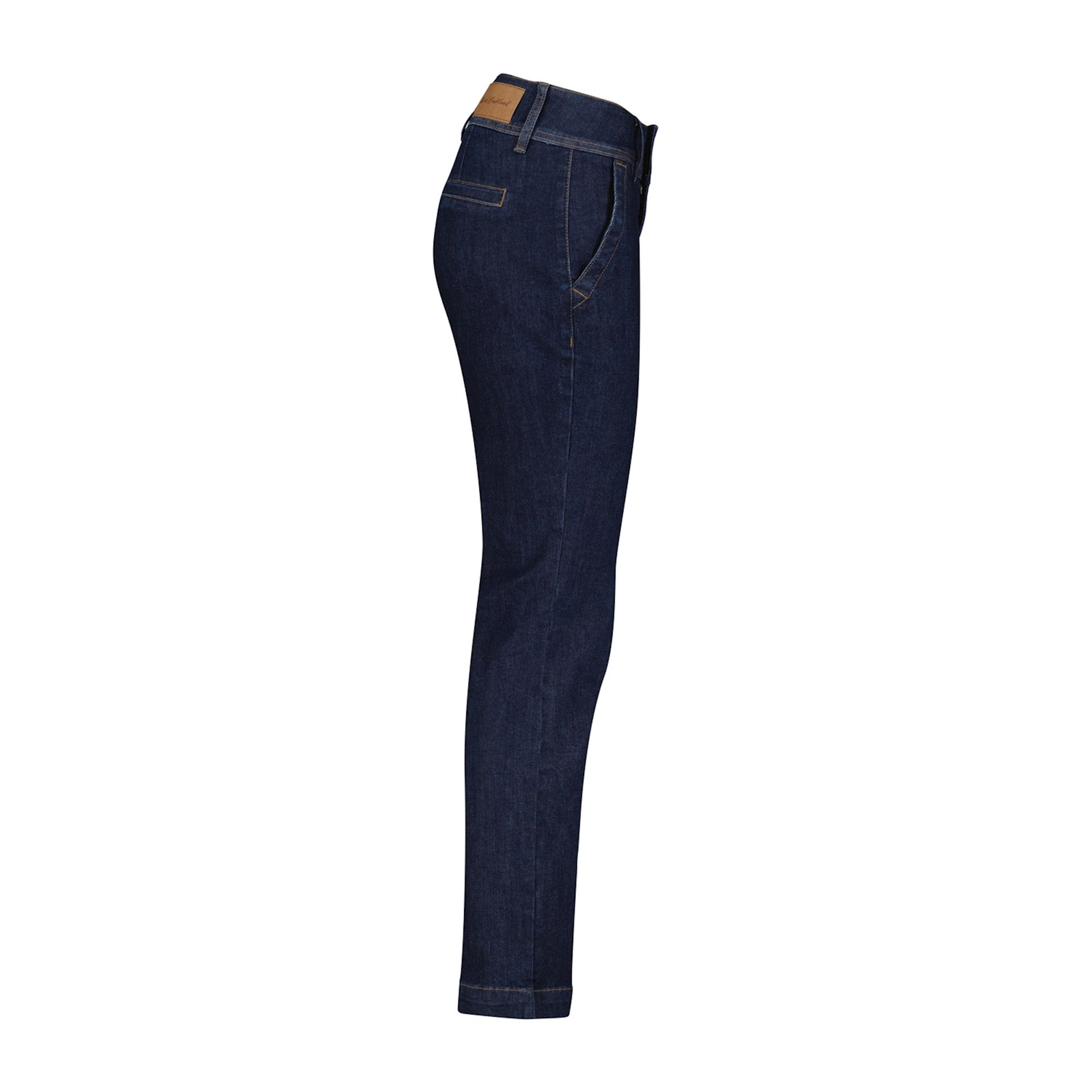 Conker Boutique Red Button Diana Dark Blue Jeans Side View