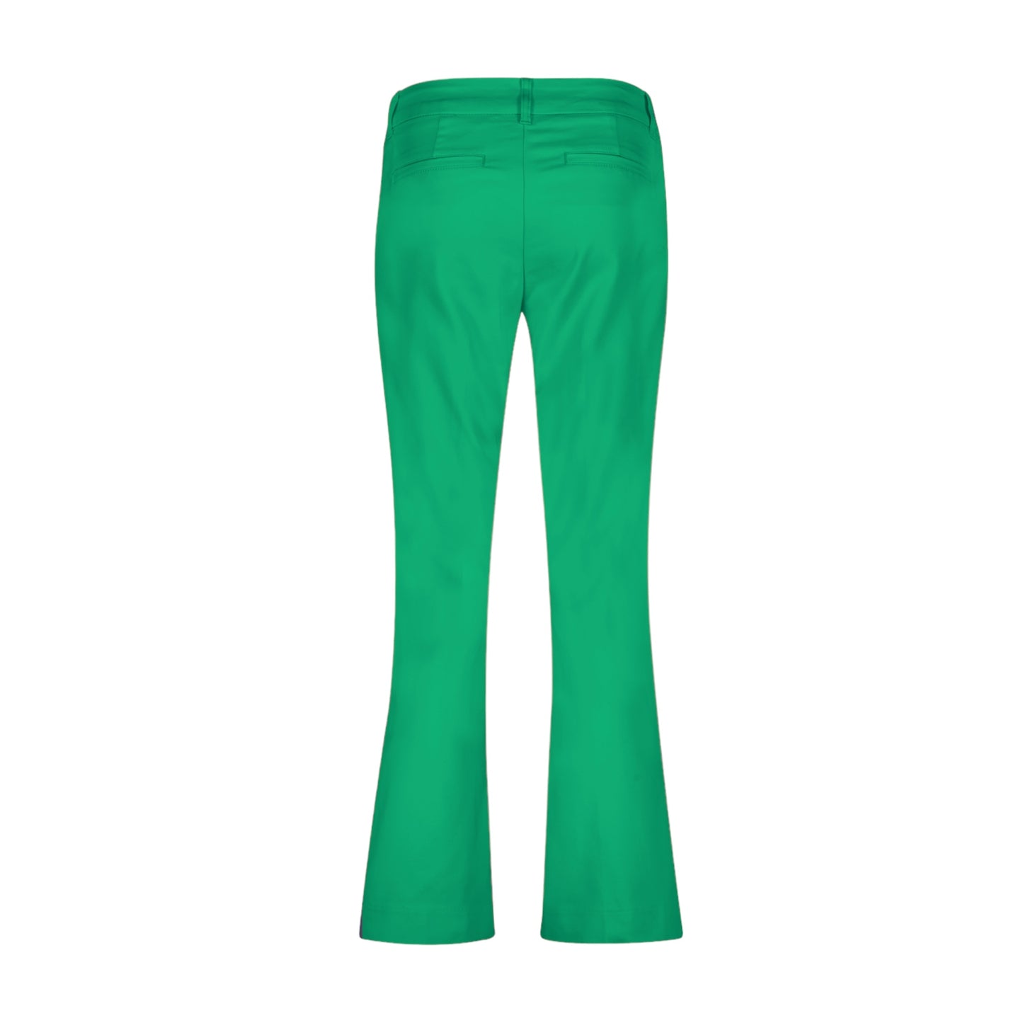 Conker Boutique Red Button Bibette Smart Crop Trouser in Green - Back View