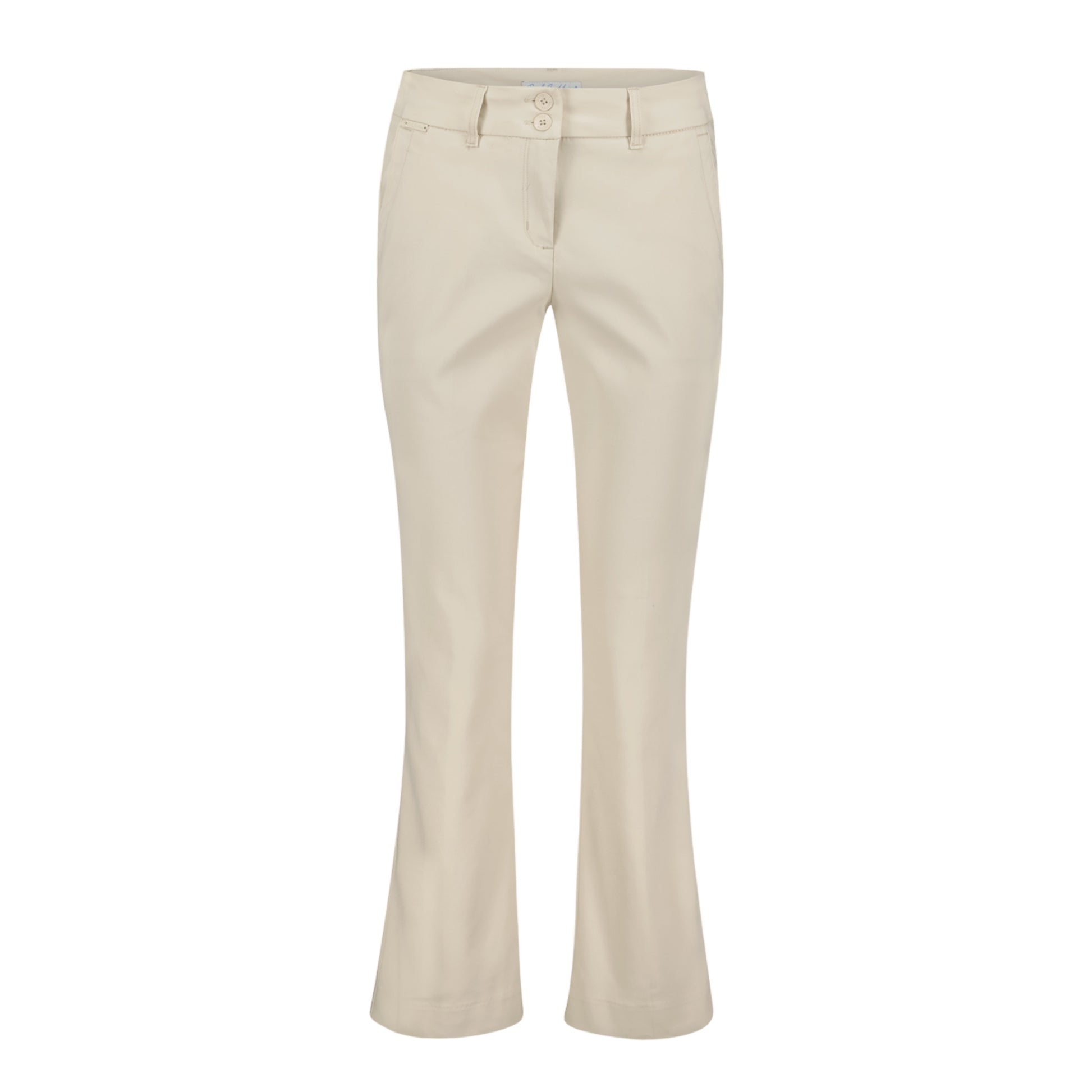 Conker Boutique Red Button Bibette Smart Crop Trouser in Kit (Cream)