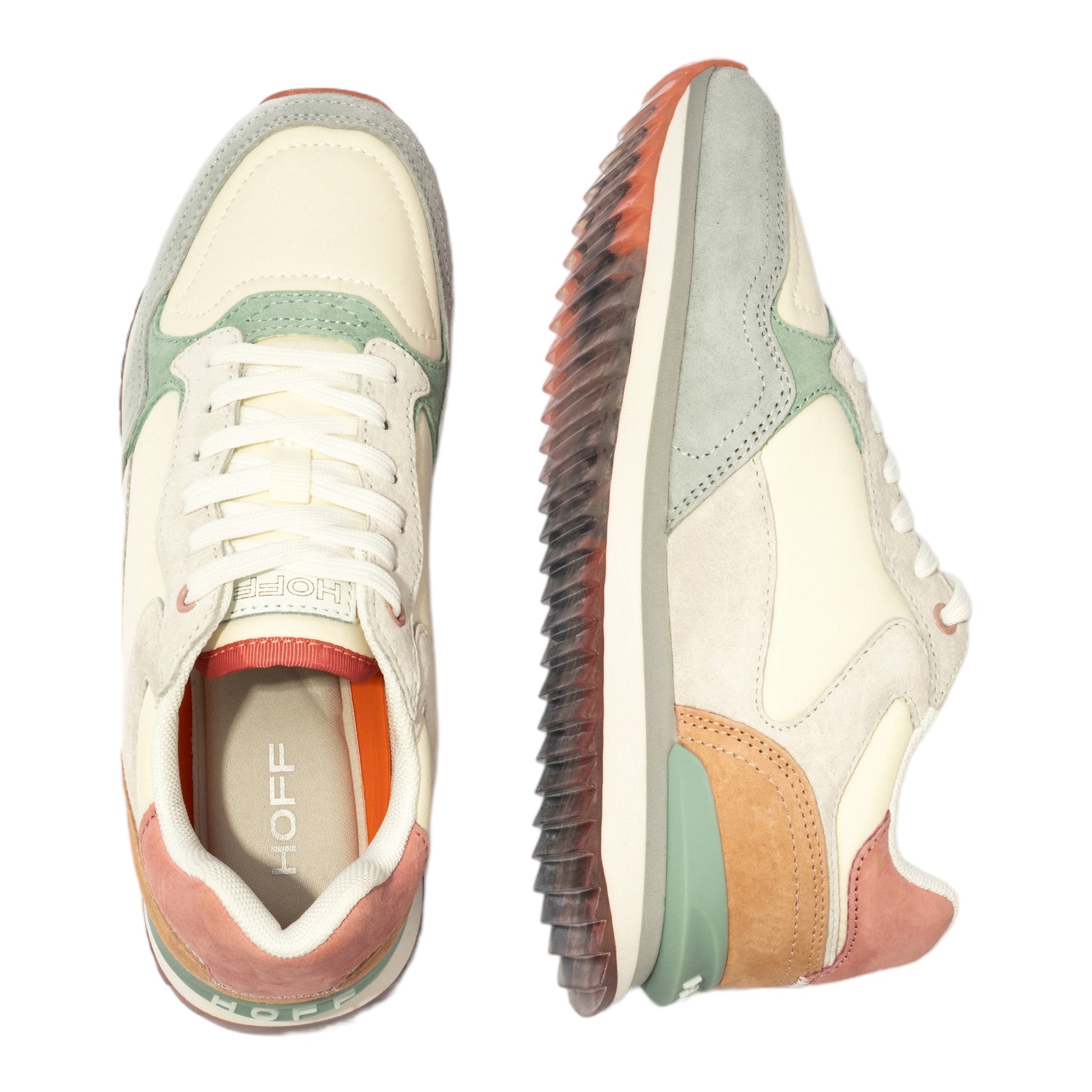 Conker Boutique Hoff Rome Multi Pastel Trainers - Top and side view