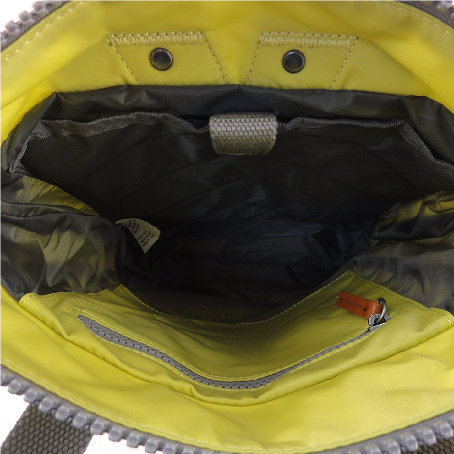 Conker Boutique Roka Bantry B Small Rucksack yellow inside view